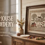 Framed farmhouse sampler with text 2K 20261009195012
